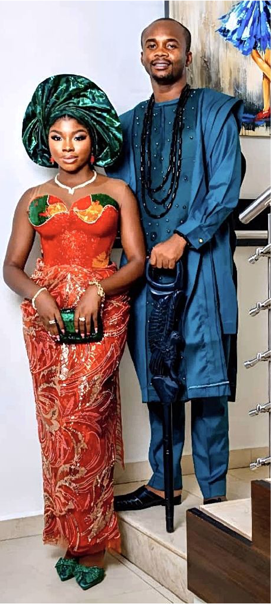 Couple's Traditional Aso-Ebi Set