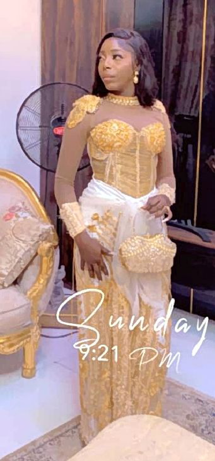Gold Champagne Aso-Ebi Gown