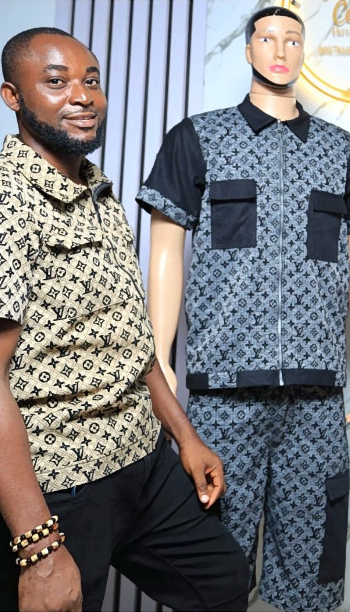 LV-Print Shirt & Trouser Set