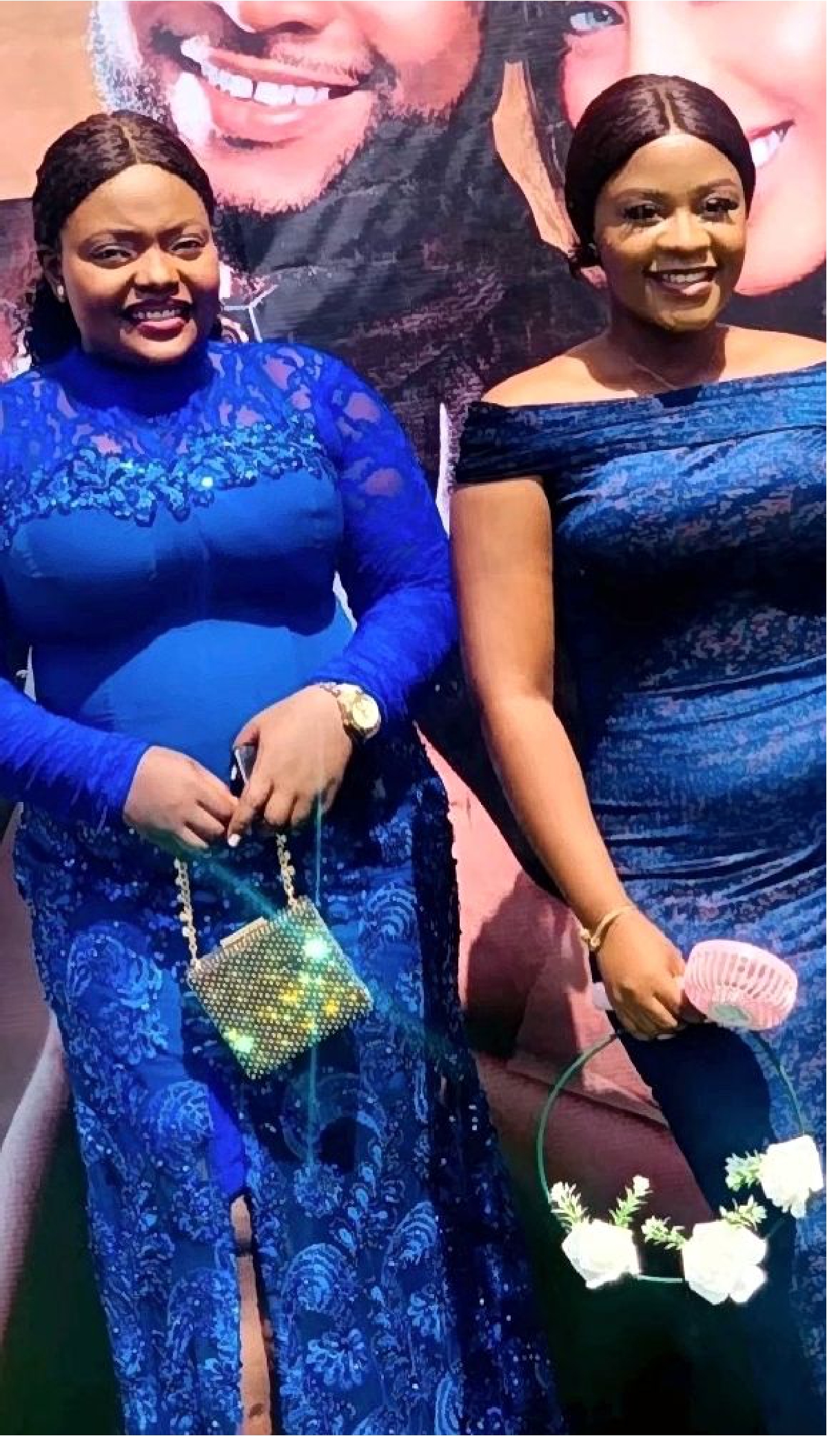 Royal Blue Lace Aso-Ebi (Twin Set)