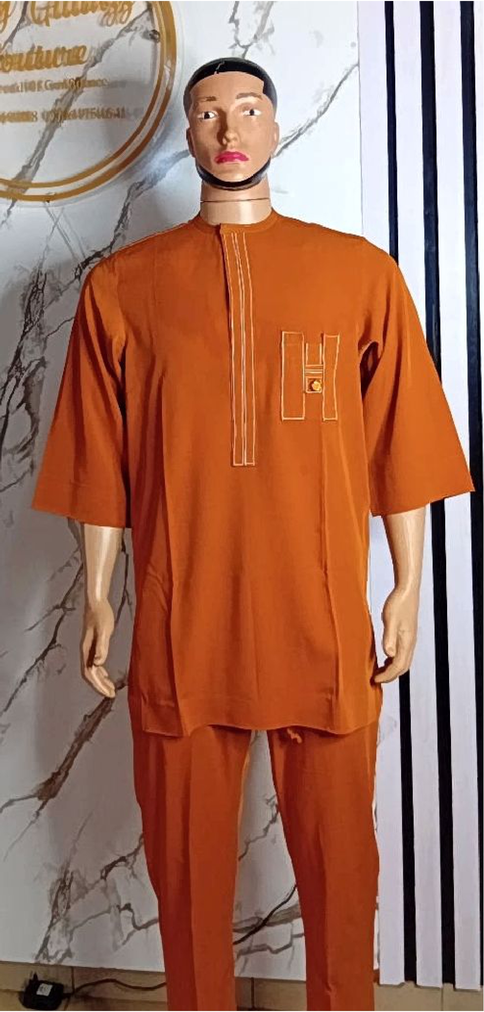 Rust Orange Kaftan Set