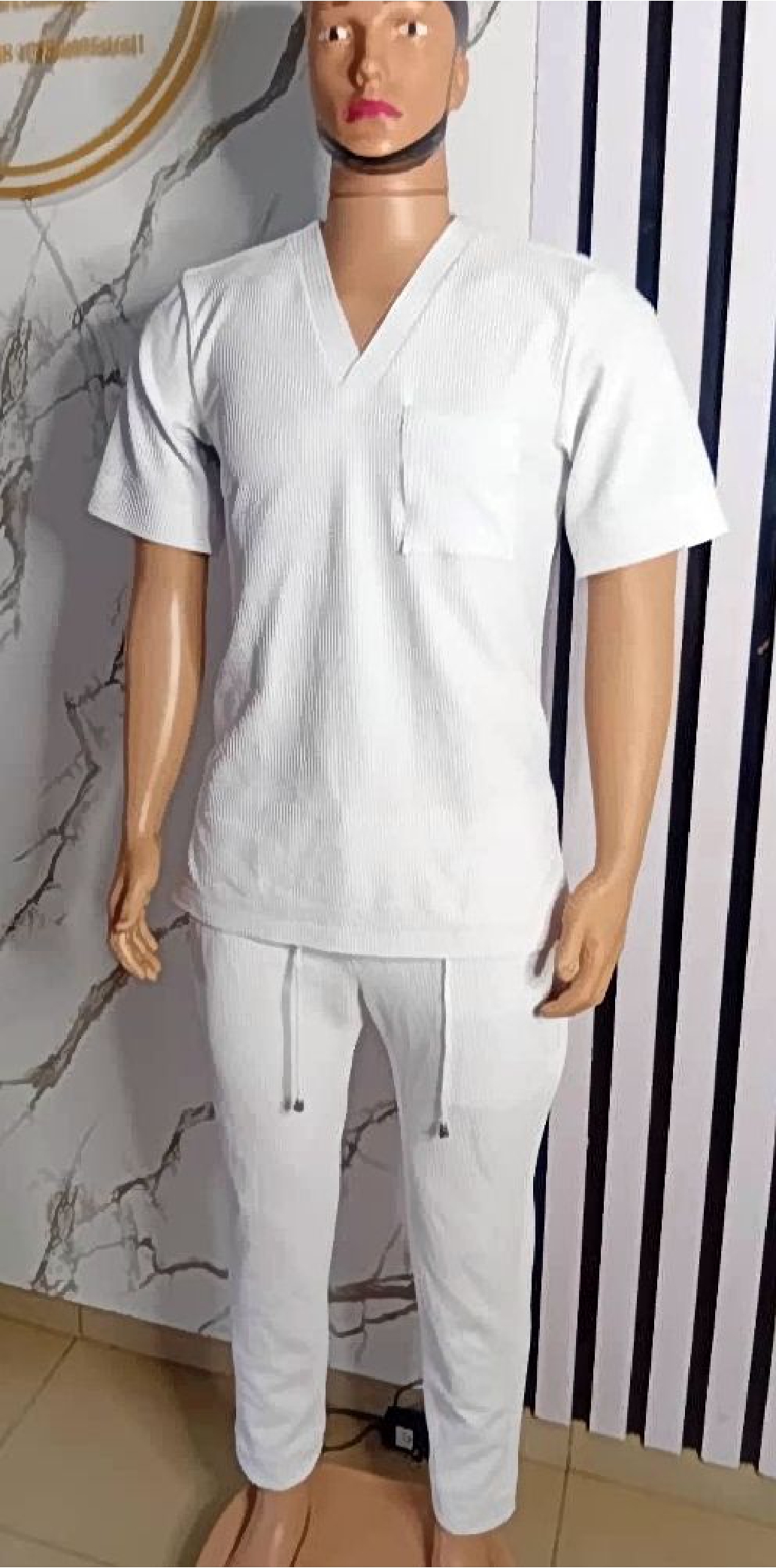White Casual Top & Pants Set